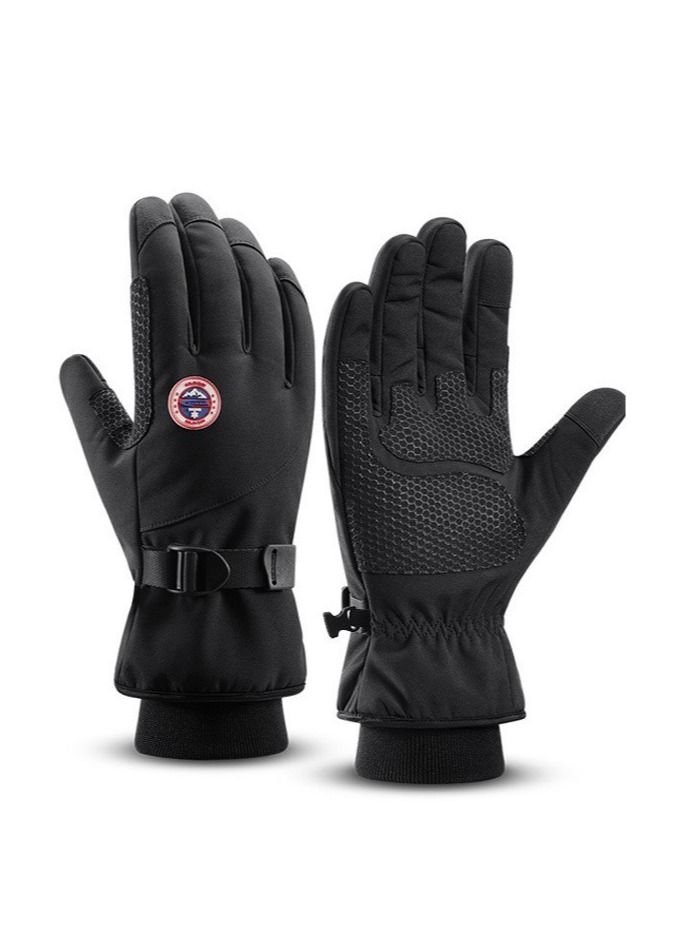 Golovejoy Men's Winter Riding Plush Gloves 