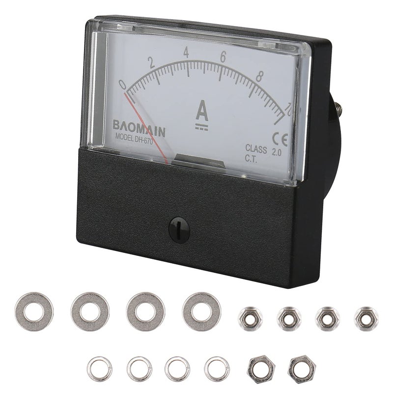 Baomain Ammeter DH-670 DC 0-10A Rectangular Ampere Needle Panel Meter Gauge Amperemeter - Image 3