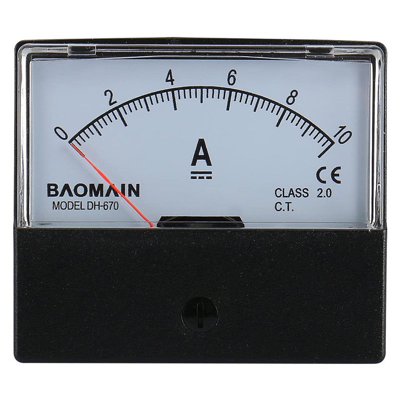 Baomain Ammeter DH-670 DC 0-10A Rectangular Ampere Needle Panel Meter Gauge Amperemeter - Image 1