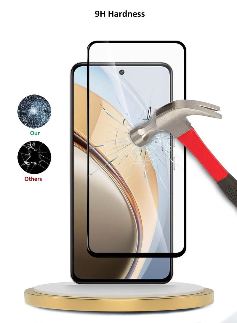 Wtech vivo V40 Lite (IDN) 5G 2024 Premium E2E Series Full Glue Full Cover Tempered Glass Screen Protector - Clear/Black - Image 3