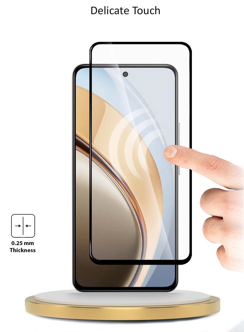 Wtech vivo V40 Lite (IDN) 5G 2024 Premium E2E Series Full Glue Full Cover Tempered Glass Screen Protector - Clear/Black - Image 4