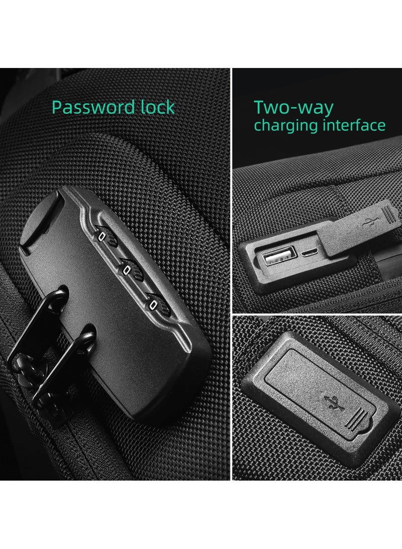 مارك رايدن حقيبة كروس بودي مارك رايدن  مقاومة للماء ضد السرقة تناسب آيباد . بوصة - Image 5