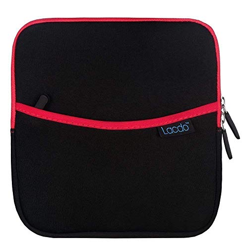 Lacdo Shockproof External CD DVD Hard Drive Sleeve Storage Pouch Bag for Burner Player Writer Blu-Ray BlueFire/Asus/LG/Dell/Asus/Pioneer/HP/VersionTech Neoprene Portable Protective Carrying Case, Red - Image 1