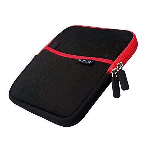 Lacdo Shockproof External CD DVD Hard Drive Sleeve Storage Pouch Bag for Burner Player Writer Blu-Ray BlueFire/Asus/LG/Dell/Asus/Pioneer/HP/VersionTech Neoprene Portable Protective Carrying Case, Red - Image 5