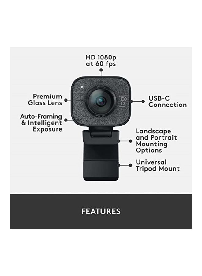 Logitech Creators Streamcam Premium Webcam For Streaming And Video Content Creation Full Hd 1080P 60 Fps Premium Glass Lens Smart Autofocus Usb Connection For Pc Mac Graphite - Image 5