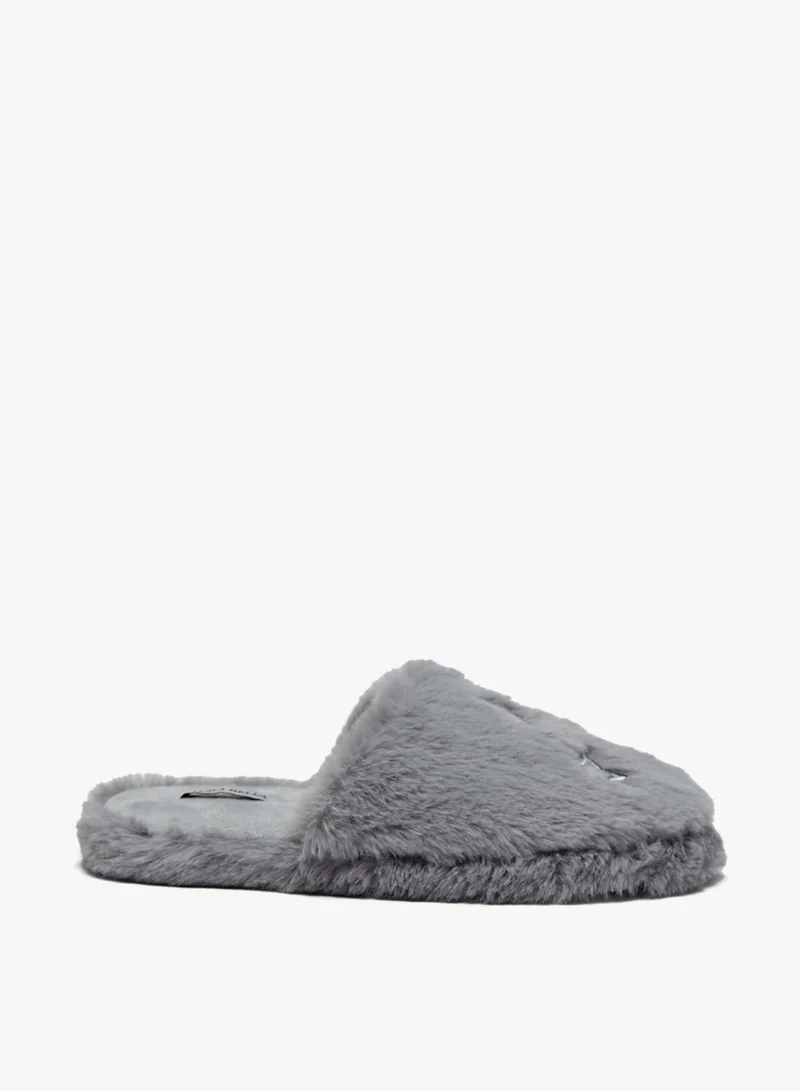 فلورا بيلا من شو إكسبرس Girls Star Embroidered Slip On Bedroom Mules By Shoexpress