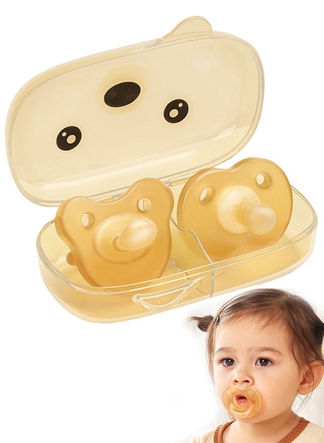 Sharpdo 2-Pack Silicone Baby Pacifier Set Day & Night for 0-24 months  - Image 1
