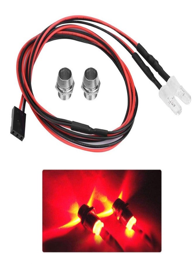 Evonecy RC Headlight, Better Lighting Performance Cool Safe and Durable 2PCS RC Led Light Kit, Children Gift for Kids for Car Toys(12 red Light) - Image 1
