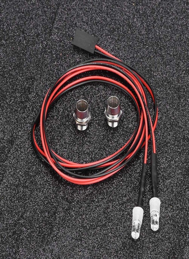 Evonecy RC Headlight, Better Lighting Performance Cool Safe and Durable 2PCS RC Led Light Kit, Children Gift for Kids for Car Toys(12 red Light) - Image 4