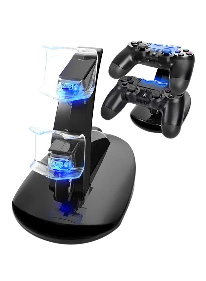 Dual Charger With UEB Dock Station Stand For Playstation 4 Black/Clear  - Image 4
