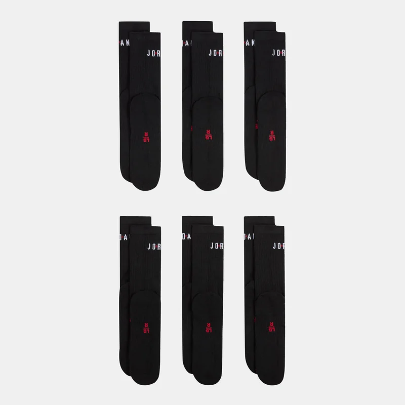 Jordan Black Men's Everyday Crew Socks (6 Pairs)  | Best Price UAE