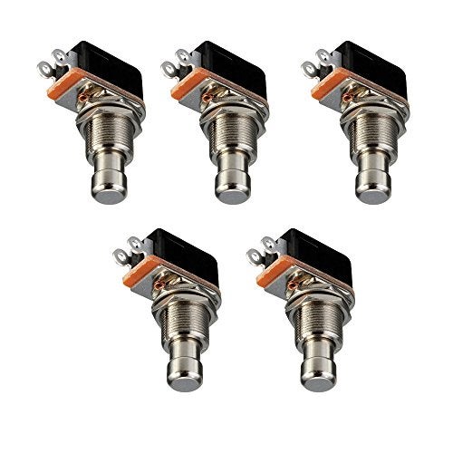 ESUPPORT Guitar Effects Pedal Box Momentary SPST Button Stomp Foot Switch Push Button Pack of 5 - Image 1