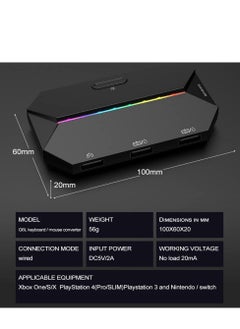 Y&D DMG Mouse Keyboard Converter, TYPE-C USB and LED Adapter, Converter for PS4, Xbox One, 360, Nintendo Switch, PS3(Black)  - Image 3