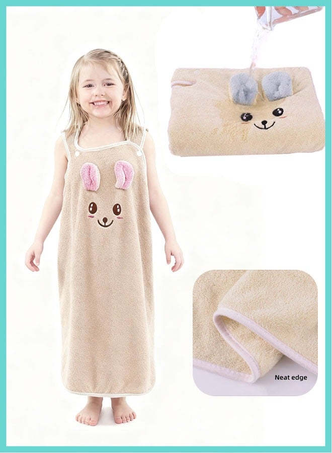 Kids Bath Towel for Kid, 1Pcs Cartoon Kids Towel, Super Soft Bathrobe, Boys Girls Swimming Beach Holiday Water Playing Pool Bath Coverups,Children's Bath Dress Girl Wearable Bath Towel Cartoon Baby Swimming Pool Bath - Image 1