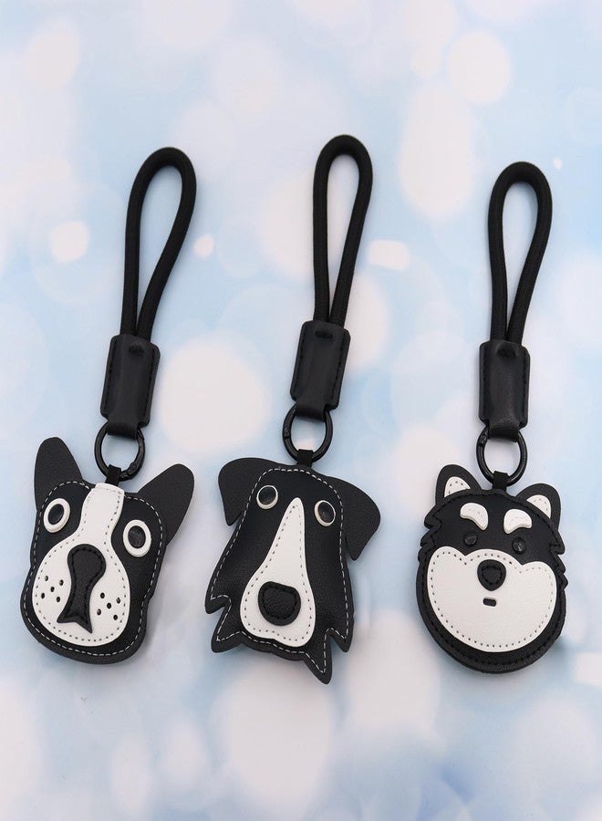 Elechobby Soft Leather Dog Keychain,Cute Cartoon Animal Keyring,Border collie,Beagle,Schnauzer,Poodle,Faldou,Husky Keychain (Schnauzer) - Image 5
