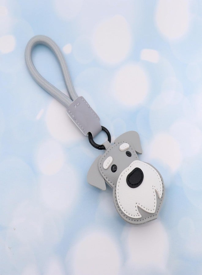 Elechobby Soft Leather Dog Keychain,Cute Cartoon Animal Keyring,Border collie,Beagle,Schnauzer,Poodle,Faldou,Husky Keychain (Schnauzer) - Image 2