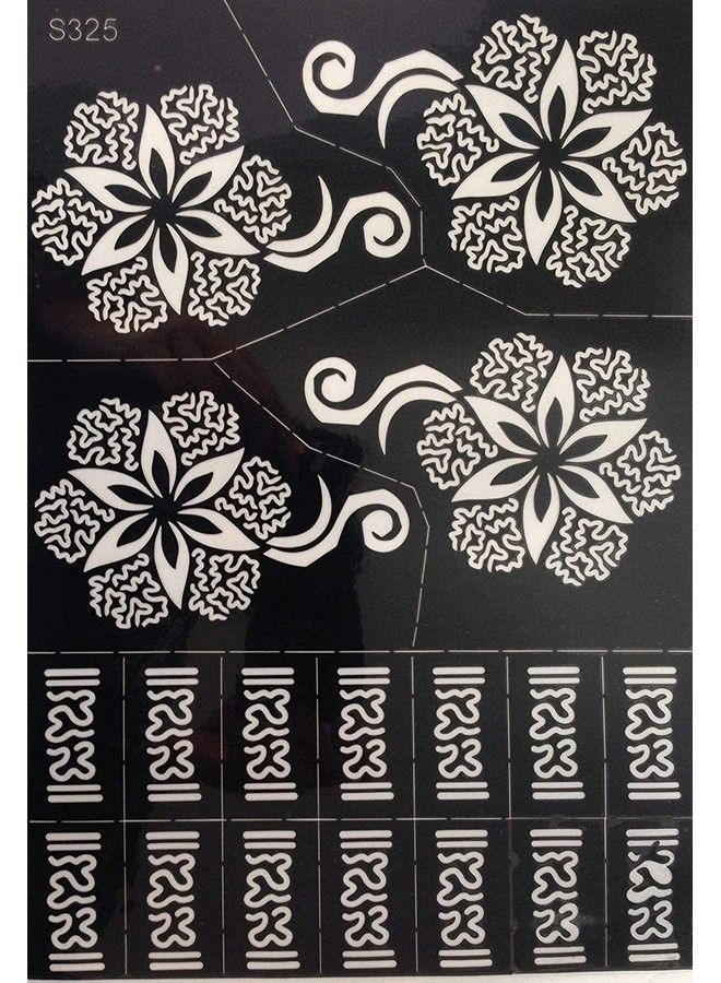 ivana's مجموعة قوالب وشم الحناء من هينا لليد والجسم والأصابع والوجه، تصميم هينا آرت المؤقت للأطفال والفتيات والنساء رقم 354 - Image 2