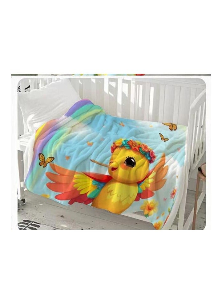 عام بطانية رقيقة من الفانيلا الكرتونية للأطفال أو الطلاب (دافئة ومريحة ومناسبة للنوم والألعاب) 100 سم * 150 سم - 374 - Image 3