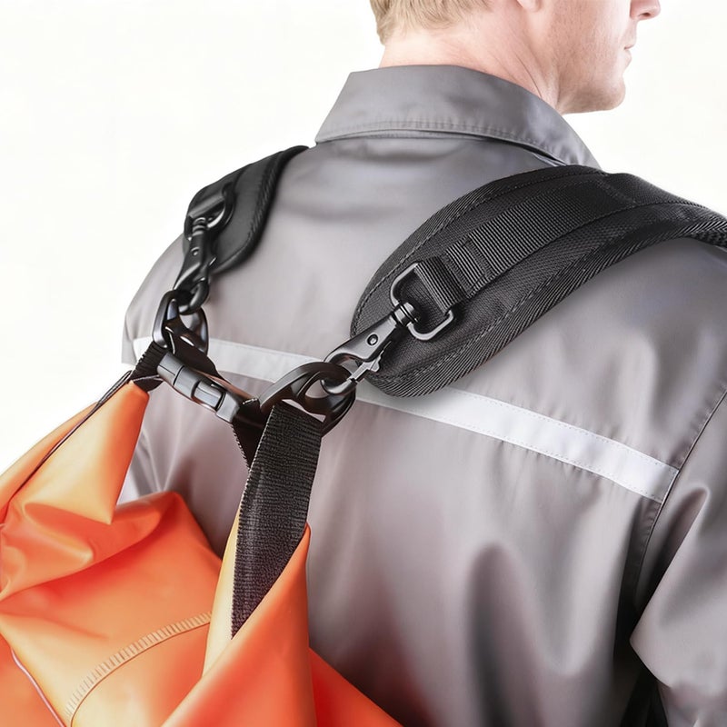 XTACER Multi-Purpose Backpack Straps, Adjustable Rucksack Shoulder Strap for bags strap Replacement Padded Strap Adjustable with Heavy Meta Hooks (Black) - Image 5