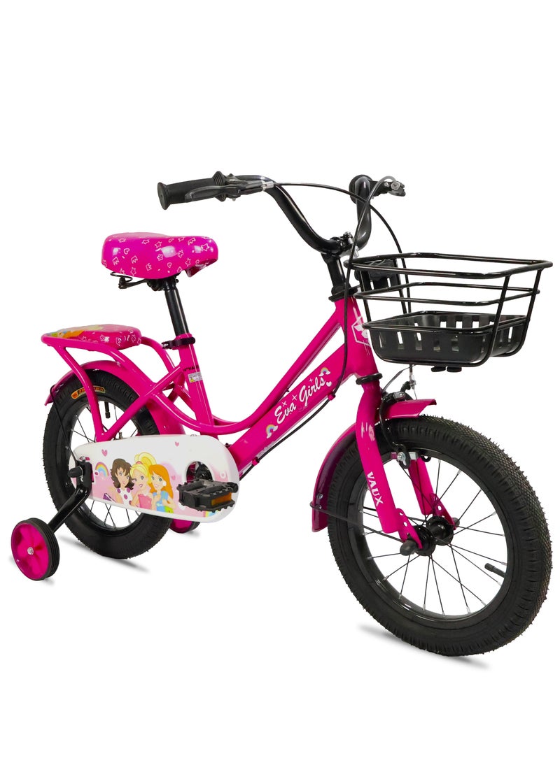 Vaux Eva Road Bike || 12 Inch Wheel Size || For Kids || Adjustable Seat || Pink - Image 2