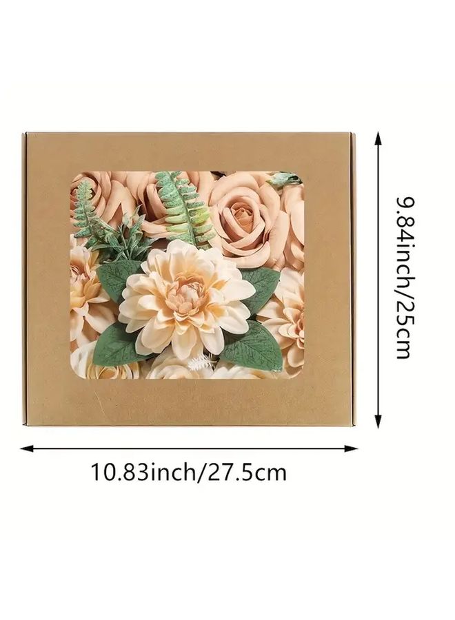 باقة ورد بلو أند وايت شامبيان الاصطناعية للزينة في حفلات الزفاف وديكور سنتربيس DIY - Image 3