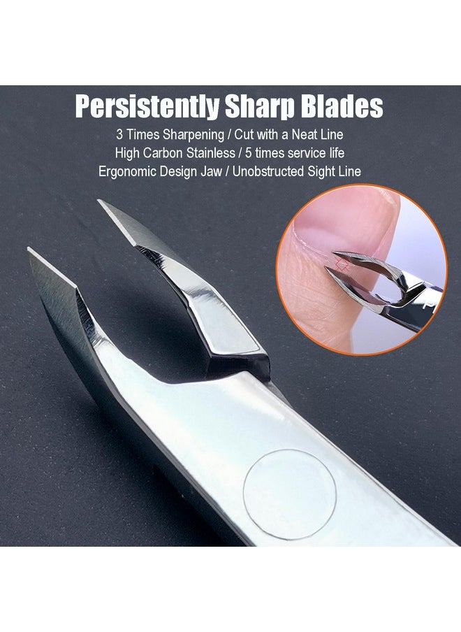 LePinko LePinko Salon-Quality Cuticle Trimmer with Cuticle Pusher, Super Labor-saving Cuticle Cutter, Sharp Cuticle Clippers for Manicurist, Professional Pedicure Manicure Nail Care Tool, 5mm Jaw  - Image 3
