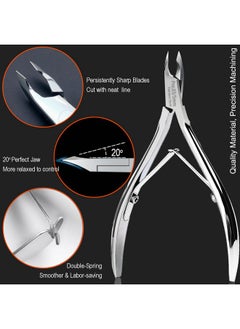 LePinko LePinko Salon-Quality Cuticle Trimmer with Cuticle Pusher, Super Labor-saving Cuticle Cutter, Sharp Cuticle Clippers for Manicurist, Professional Pedicure Manicure Nail Care Tool, 5mm Jaw  - Image 2