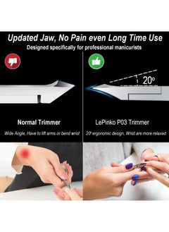LePinko LePinko Salon-Quality Cuticle Trimmer with Cuticle Pusher, Super Labor-saving Cuticle Cutter, Sharp Cuticle Clippers for Manicurist, Professional Pedicure Manicure Nail Care Tool, 5mm Jaw  - Image 4
