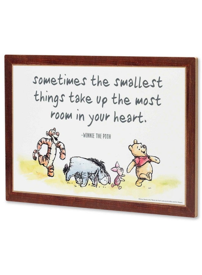 Open Road Brands Disney Winnie the Pooh Room in Your Heart Nostalgic Wood Wall Decor For Nursery, Bedroom or Play Room - Image 2
