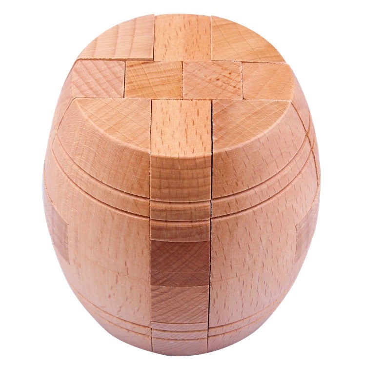 Beech Kongming Lock Classical Adult Intelligence Children'S Educational Toys Disassembly Ring Unlock Mortise And Tenon Luban Lock - Image 1