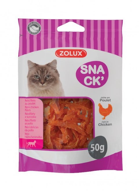 ZOLUX SNACK MINI CHICKEN FILLETS 50G