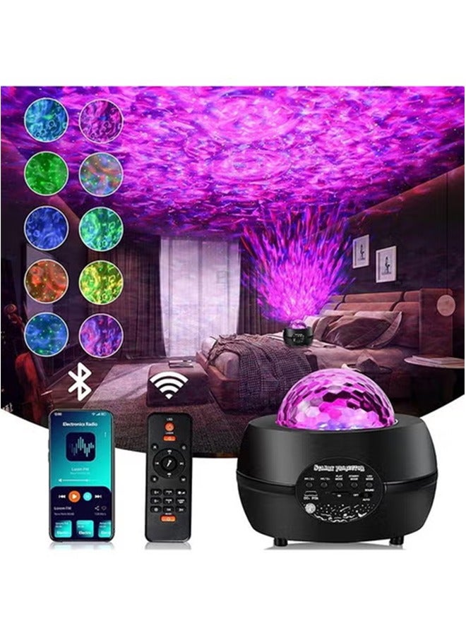 Hihonor Star Projector, LED Night Light for Bedroom Ceiling,3 in 1 Laser Sky Light Projector Lamp with Bluetooth Speaker&Remote for Kids,Adults,Game Rooms,Stage,Wedding Birthday Party,Room Decoration - Image 1