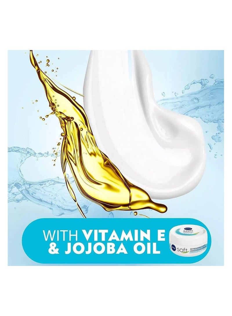 Nivea Soft & Refreshing Moisturizing Cream for Face, Body & Hands - 200ml - Image 3