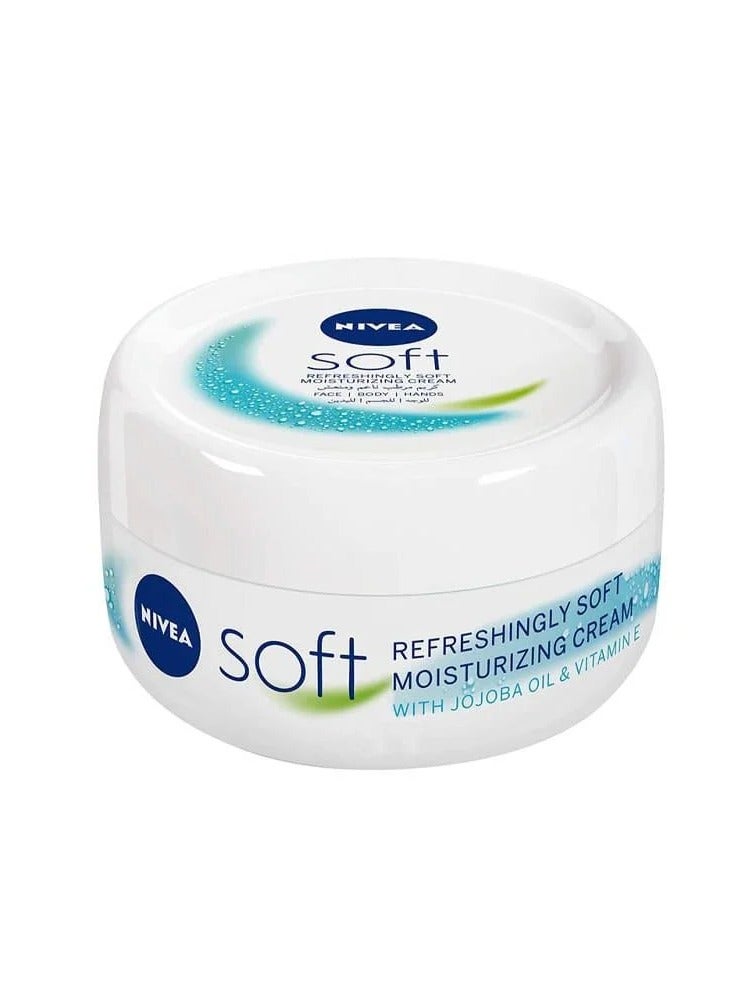 Nivea Soft & Refreshing Moisturizing Cream for Face, Body & Hands - 200ml - Image 1
