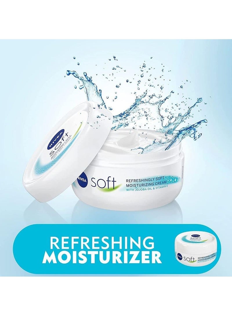 Nivea Soft & Refreshing Moisturizing Cream for Face, Body & Hands - 200ml - Image 2