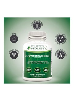 Purely Holistic Phytoceramides Skin Therapy Supplement 60 Capsules 100% Rice Based 100% Natural Vegetarian Vegan Capsules 100% Dv Of Vitamin Acd  E With No Fillers Or Artificial Ingredients  - Image 3