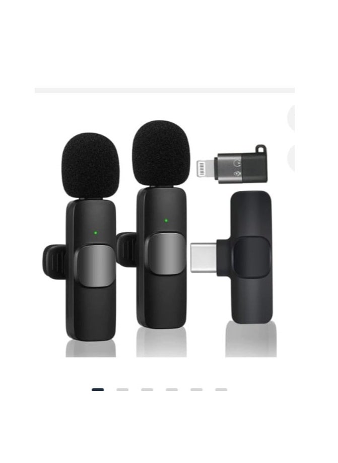 Generic Wireless Lavalier Microphone for Type-C Phone- Plug-Play Wireless Mic with 2 Microphone for USB-C Android Phone and iPhone Video Recording- Interview- Vlog- Auto Sync and Noise Reduction  - Image 2