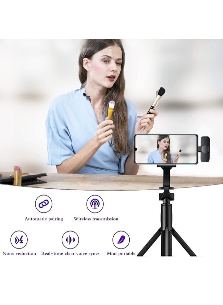 Generic - Wireless Lavalier Microphone for Type-C Phone- Plug-Play Wireless Mic with 2 Microphone for USB-C Android Phone and iPhone Video Recording- Interview- Vlog- Auto Sync and Noise Reduction - Image 1