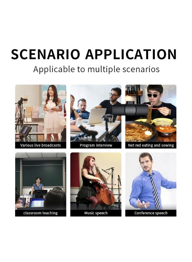 Wireless Lavalier Microphone for Type-C Phone- Plug-Play Wireless Mic with 2 Microphone  Video Recording- Interview- Vlog- Auto Sync and Noise Reduction - Image 4