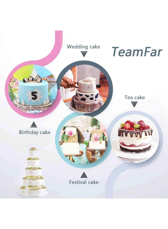 TeamFar Cake Pan, 4’’ - 6’’ - 8’’ - 9½’’ - 11’’, Stainless Steel Round Baking Tier Cake Pans Set, Healthy & Heavy Duty, Mirror Finish & Dishwasher Safe - Set of 5 - Image 3