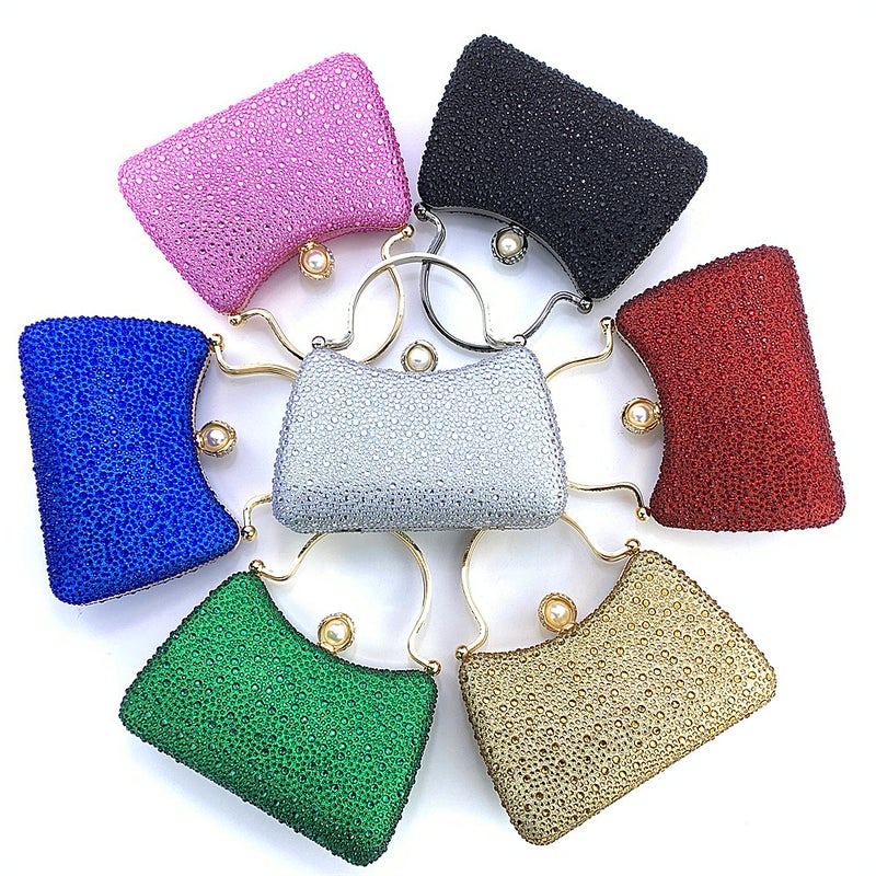 Hengmei Direct Sales Rhinestone Evening Bag Rhinestone Handbag All-Match Dress Diamond Bag Ins Wedding Evening Bag - Image 3