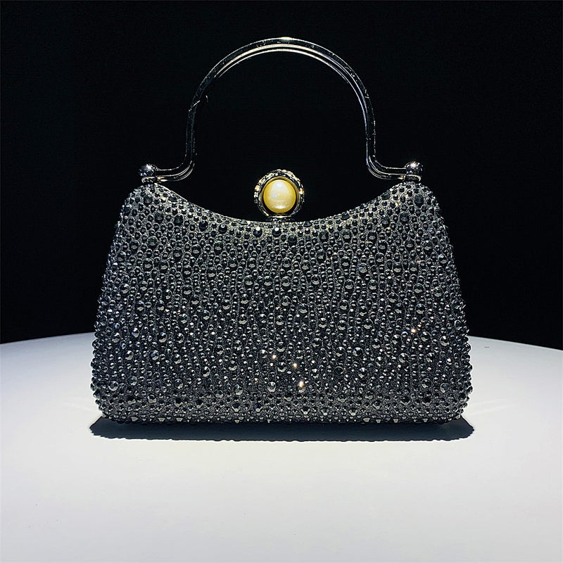 Hengmei Direct Sales Rhinestone Evening Bag Rhinestone Handbag All-Match Dress Diamond Bag Ins Wedding Evening Bag - Image 5