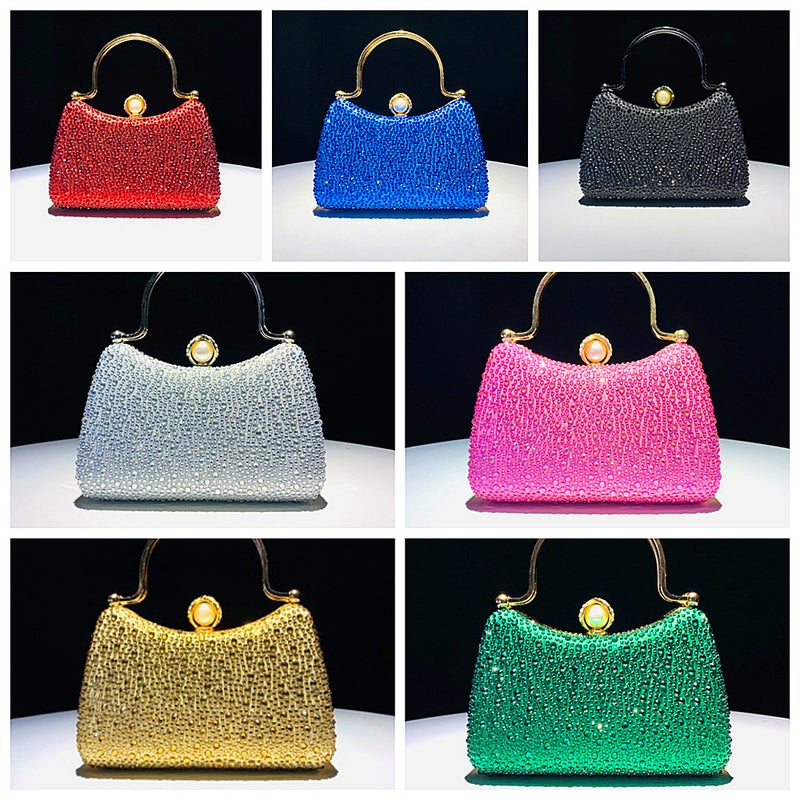 Hengmei Direct Sales Rhinestone Evening Bag Rhinestone Handbag All-Match Dress Diamond Bag Ins Wedding Evening Bag - Image 2