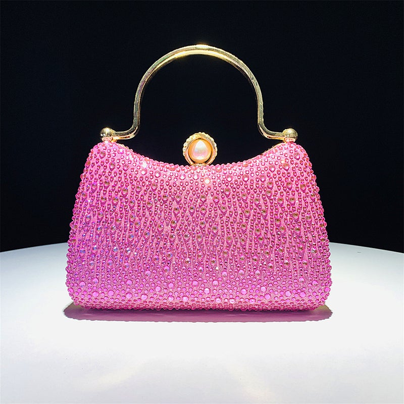 Hengmei Direct Sales Rhinestone Evening Bag Rhinestone Handbag All-Match Dress Diamond Bag Ins Wedding Evening Bag - Image 4