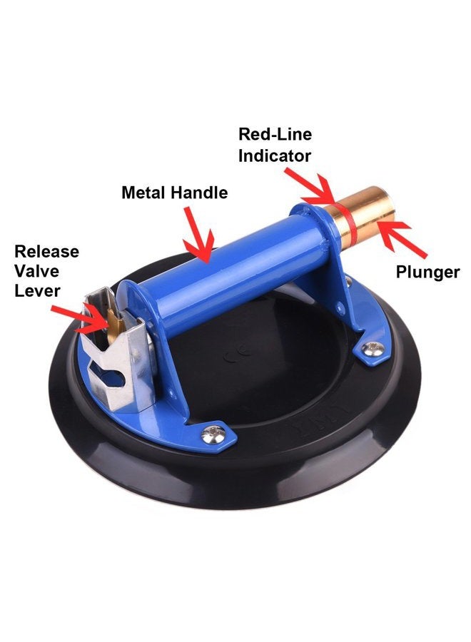 IMT (20cm Metal Handle) - 20cm Glass Suction Cup Vacuum Glass Lifter with Metal Handle and Brass Pump, Heavy Duty Handheld Glass Sucker Lifter for Granite Lifting & Window Replacement, Free Carryin... - Image 2