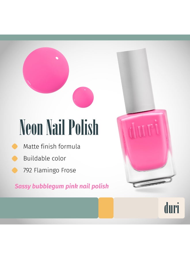 duri 792 Flamingo Frose Bubble Gum Pink Nail Polish - Image 4