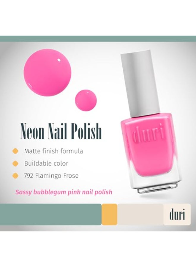 duri 792 Flamingo Frose Bubble Gum Pink Nail Polish - Image 3
