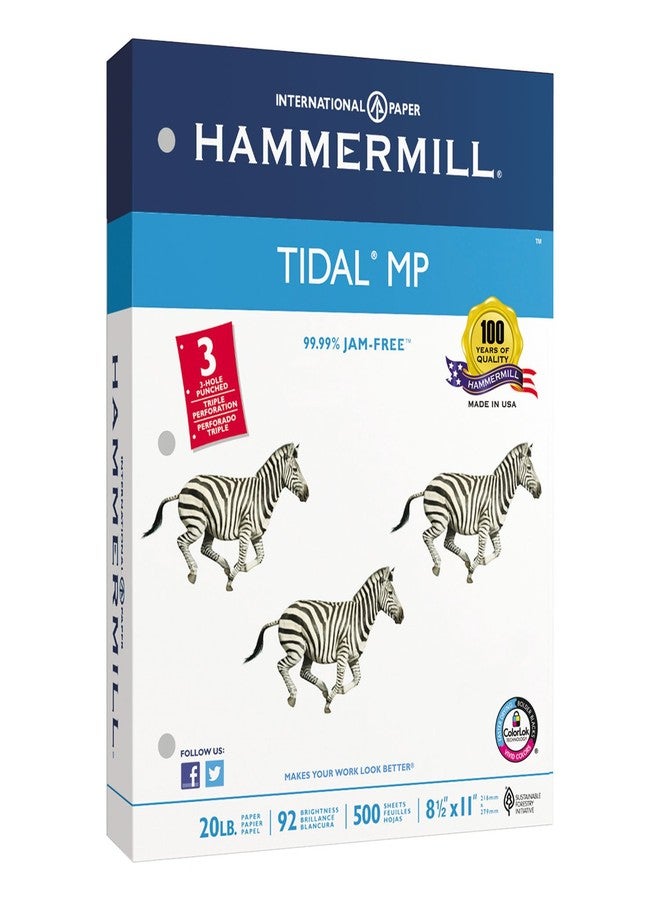 Hammermill Printer Paper, 20 lb Tidal Copy Paper, 3 Hole - 92 Bright, Made in the USA - 1 Ream (500 Sheets) - Image 2