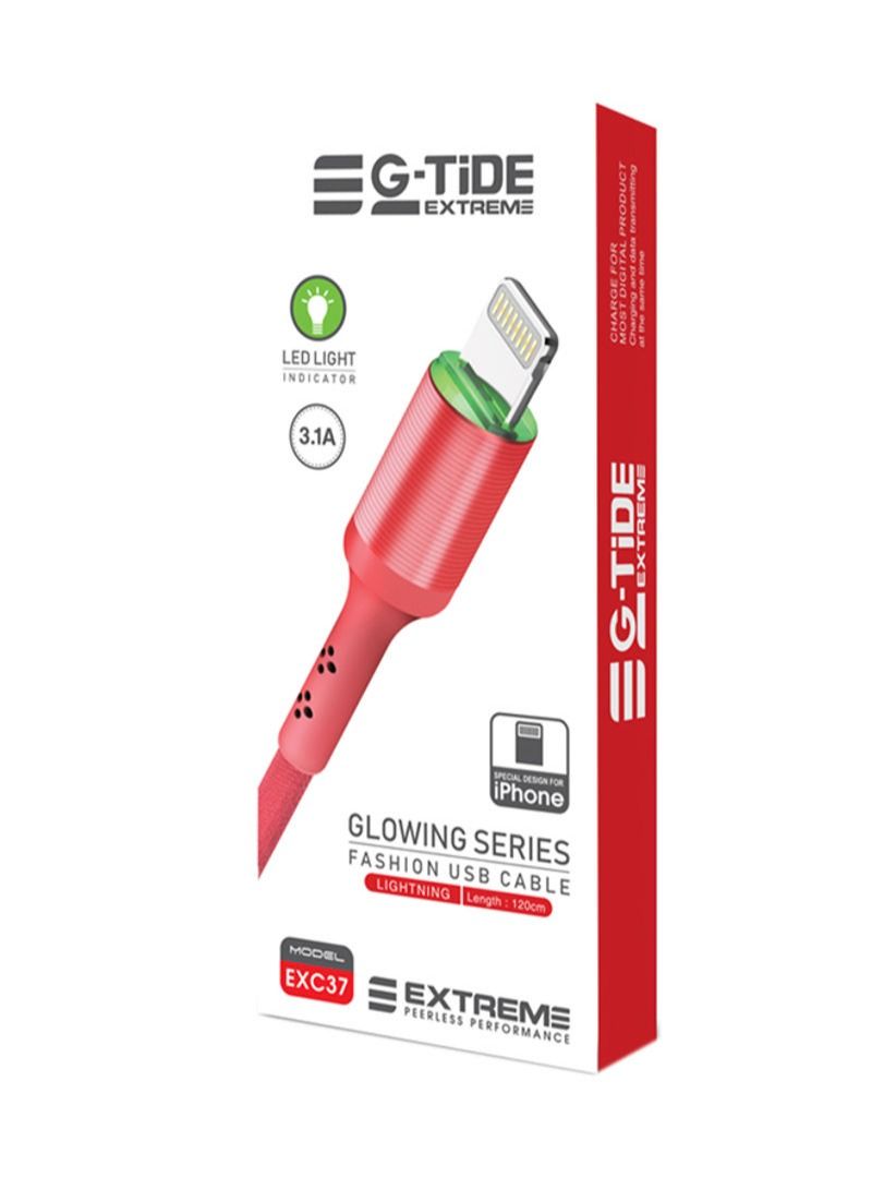 G-TiDE EXTREME Glowing Series EXC37 Lightning Charging Cable With LED - Image 2