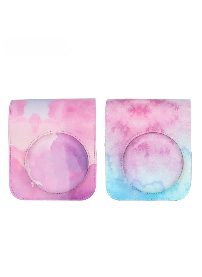 Generic Mini12 Instant Camera Protective Case Dreamy Cloud Blue Pink Shoulder Camera Bag Digital Computer/photography Waterproof Box/bag-Color:Blue Pastel  - Image 2